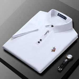 Ensfarget polo t-skjorte for menn