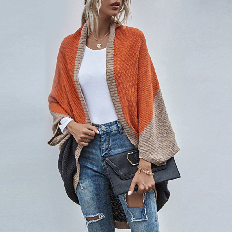 Colorblock knitted cardigan
