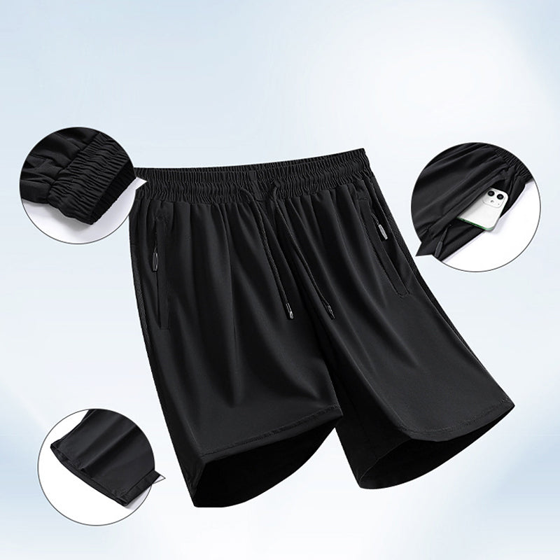 Sommerelastiske sportsshorts for menn