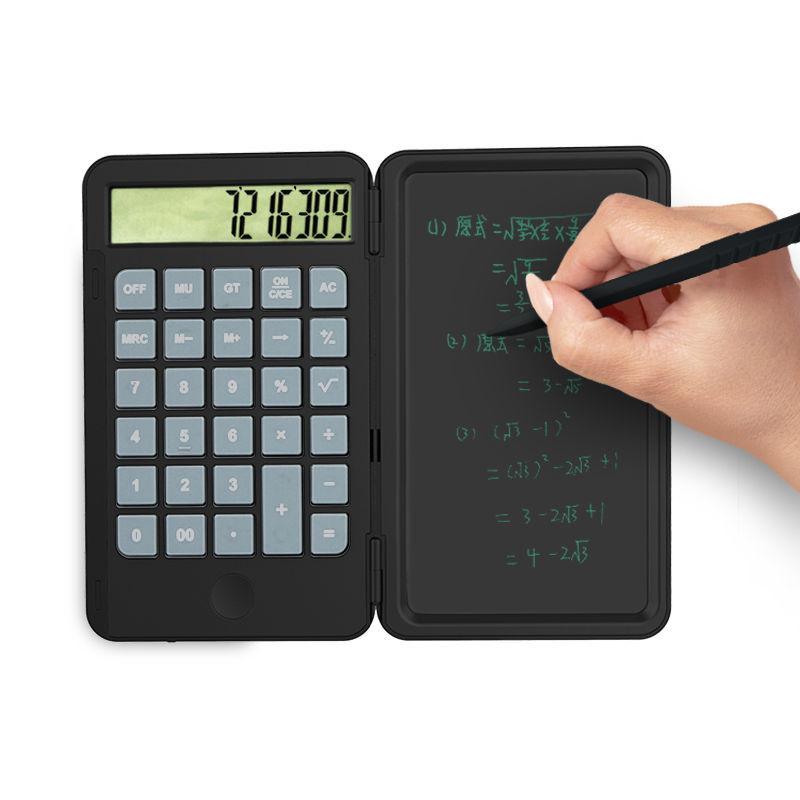 Sammenleggbar kalkulator med håndskriftsdisplay