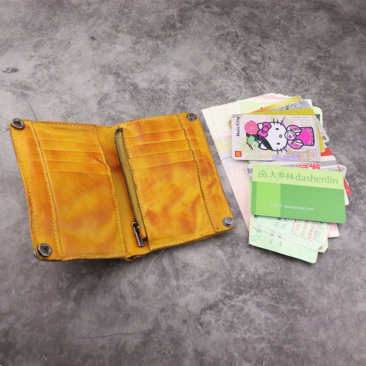 Lommebok med flere kortspor og myntlomme i retrostil