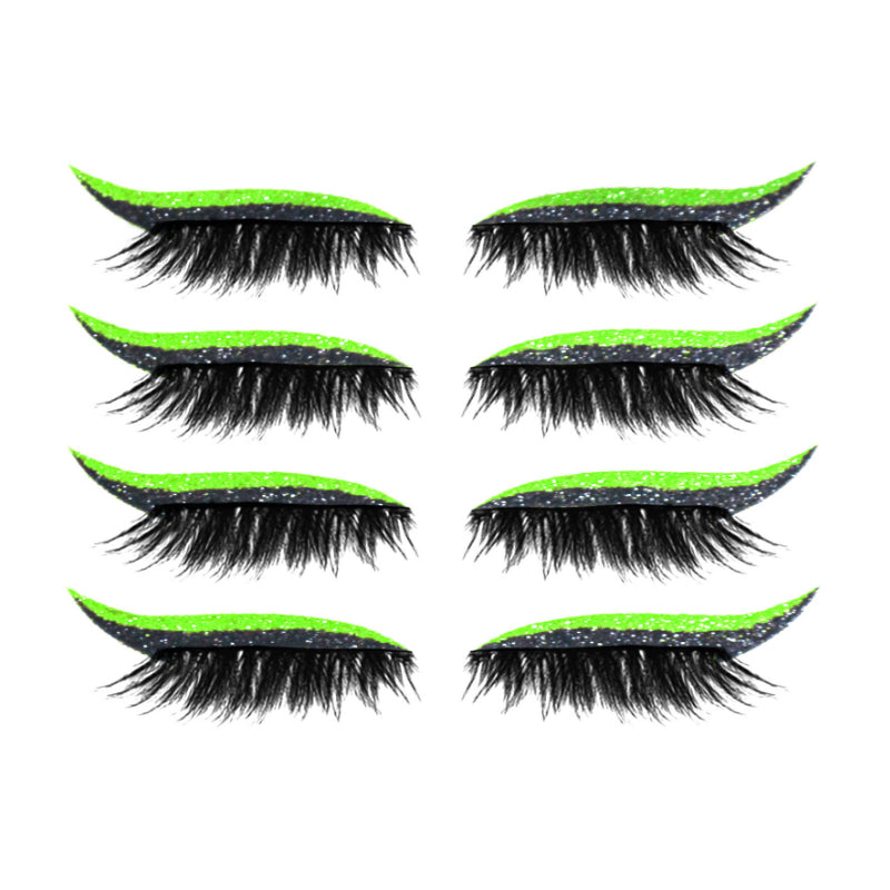 Gjenbrukbare eyeliner og øyenvippeklistremerker (4 par)