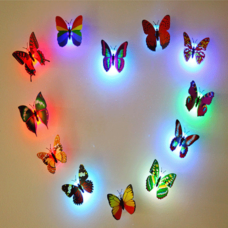 3D LED sommerfugldekorasjon nattlys