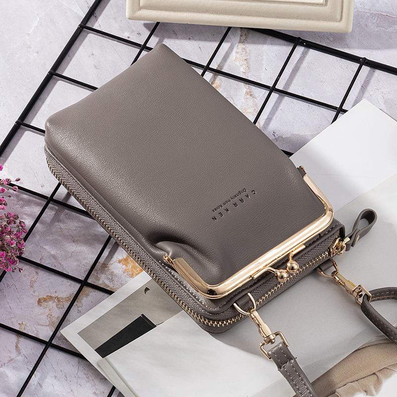 Kvinners Telefon Solid Crossbody Bag