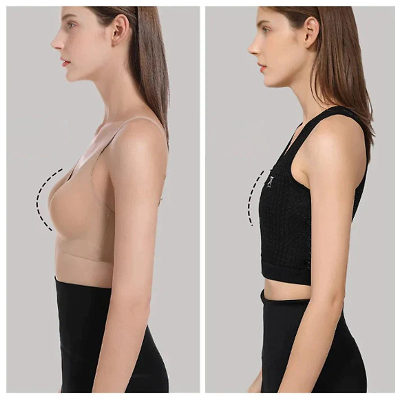 Tynn frontglidelås bustier tank top