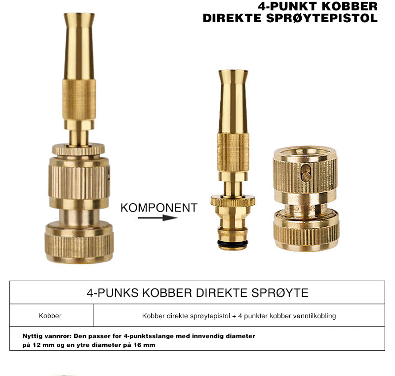 Kobber direkte sprøytepistol