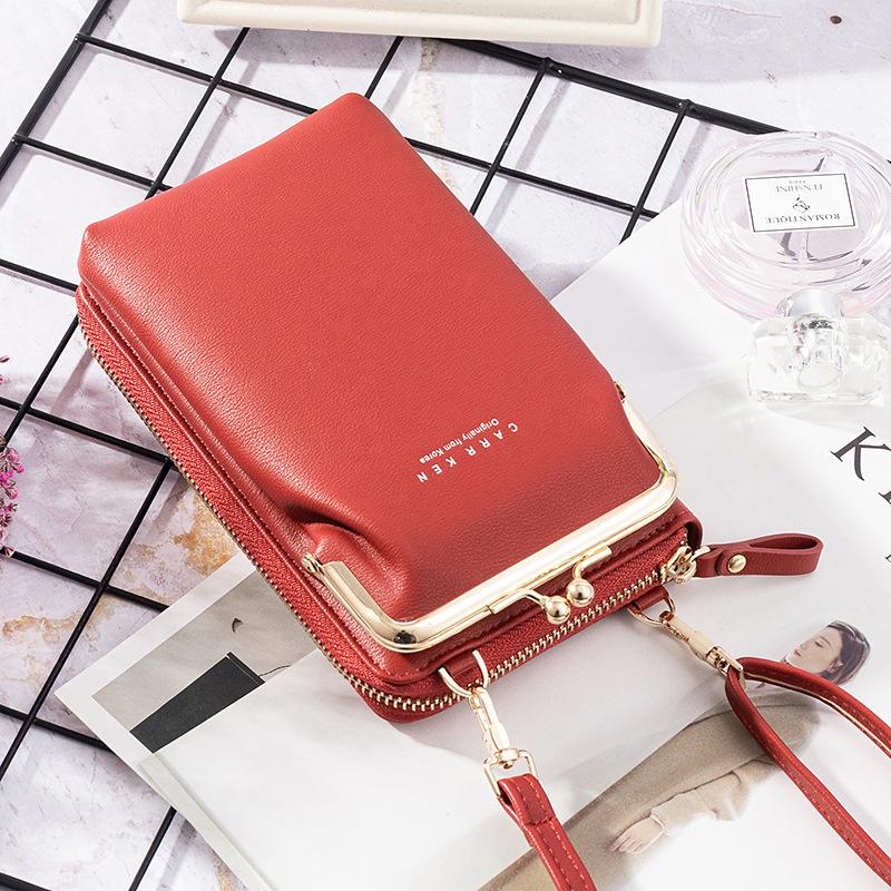 Kvinners Telefon Solid Crossbody Bag