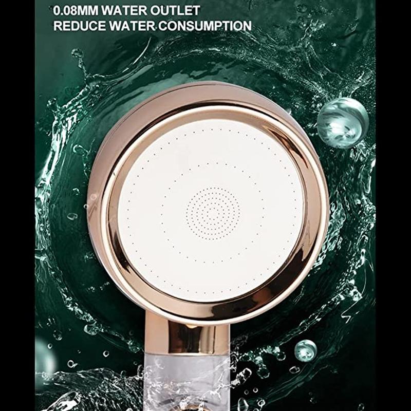 3-modus justerbart høytrykks- vannbesparende dusjhode