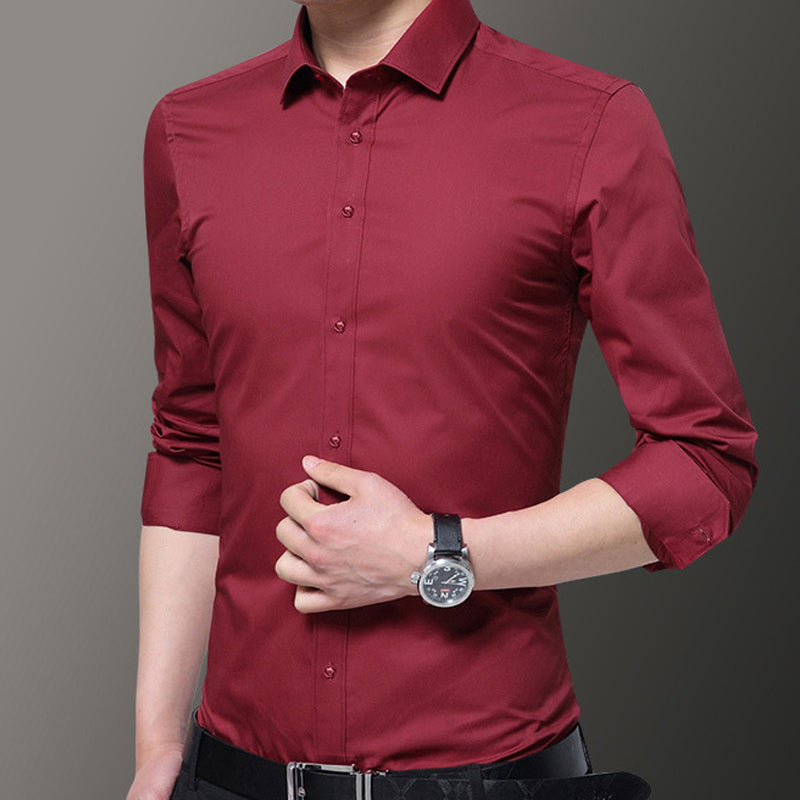 Slim fit stretchy herreskjorte