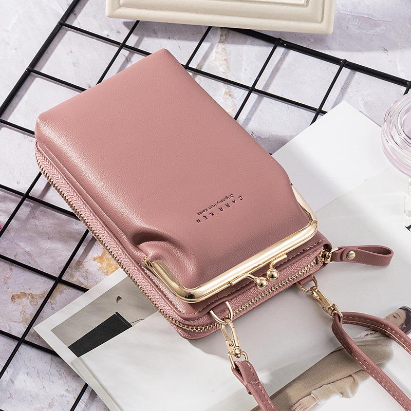 Kvinners Telefon Solid Crossbody Bag