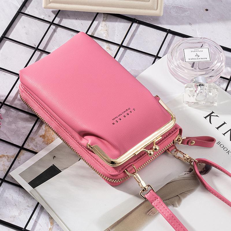 Kvinners Telefon Solid Crossbody Bag