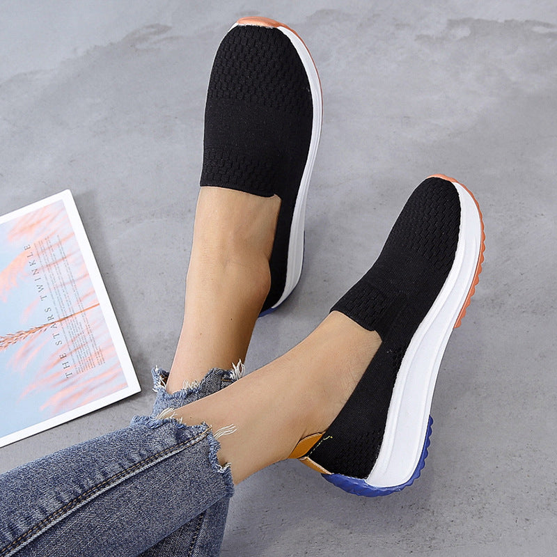 Slip-on flystrikk sko for kvinner