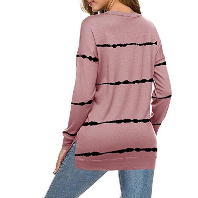 Kvinner Casual Stripe Pullover