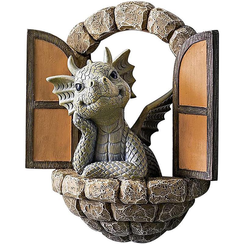 Søt Dragon Statue Ornament