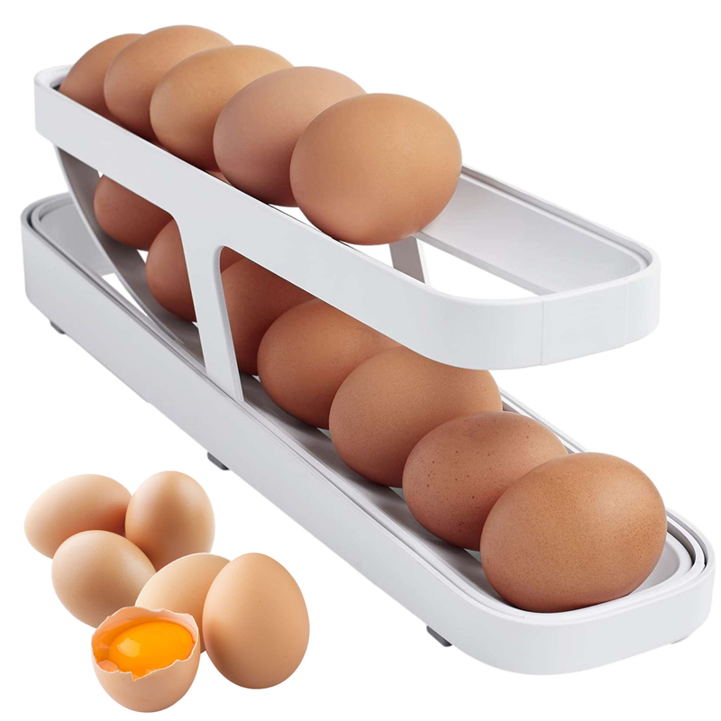 Oppbevaringsboks for automatisk rullende eggstativ