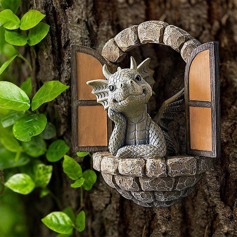 Søt Dragon Statue Ornament
