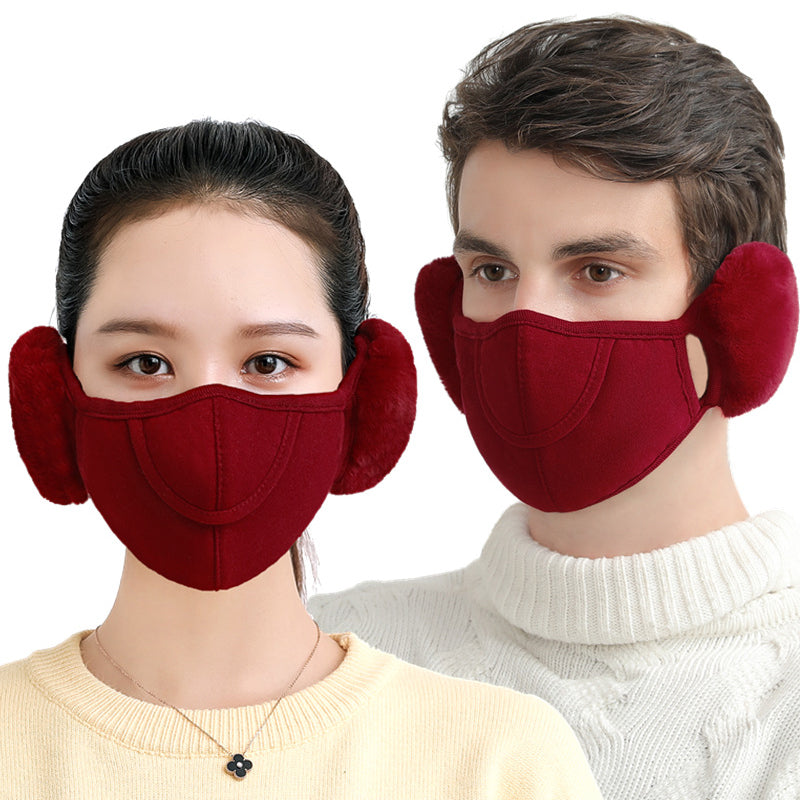 Vintervarmende maske med ørevarmere