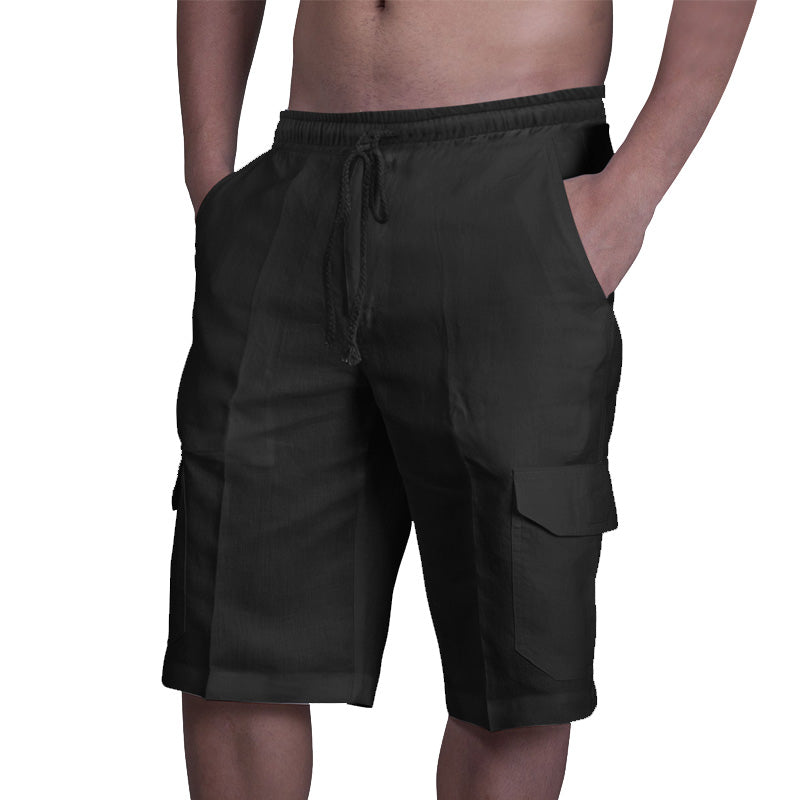 Ensfarget strand-shorts for menn