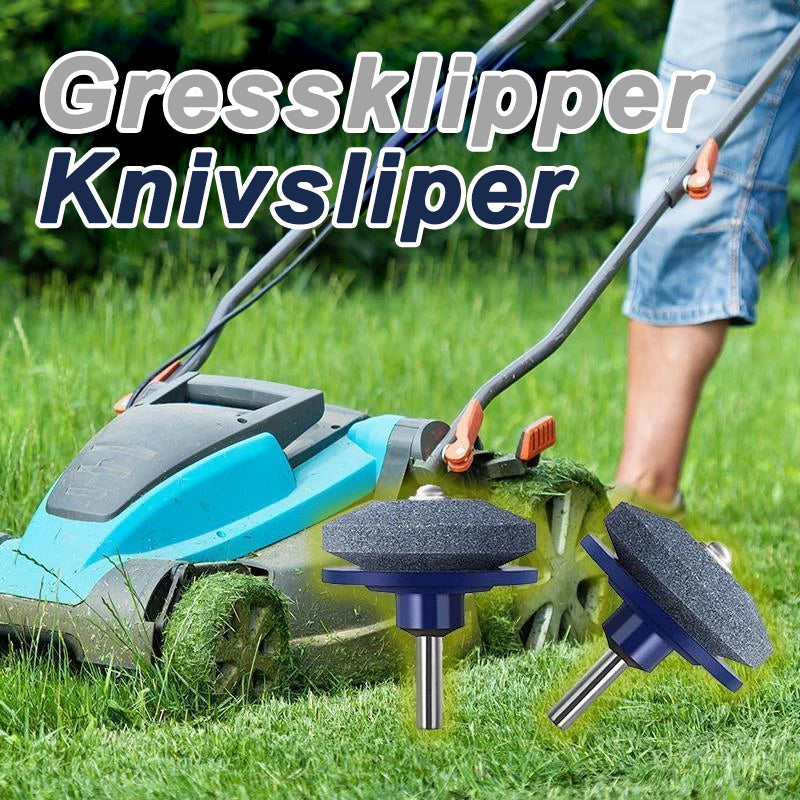 Slipemaskin for gressklipper