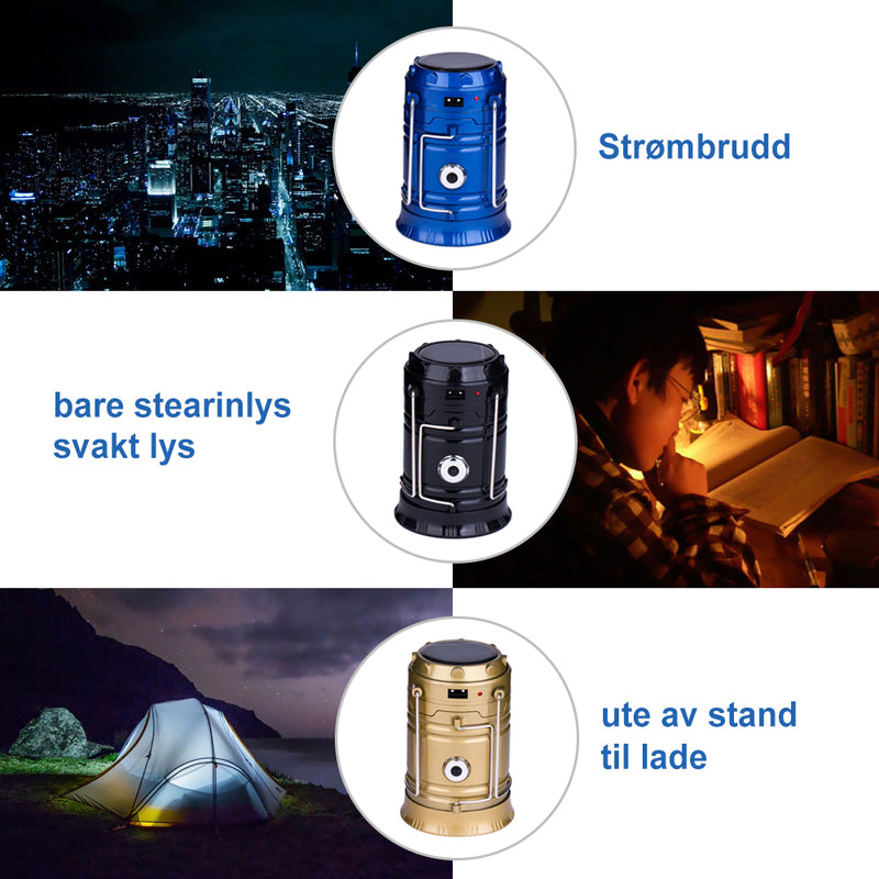 Multifunksjonelt utendørs campinglys