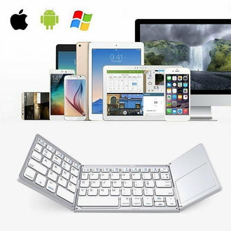 Trådløst sammenleggbart tastatur med pekeplate