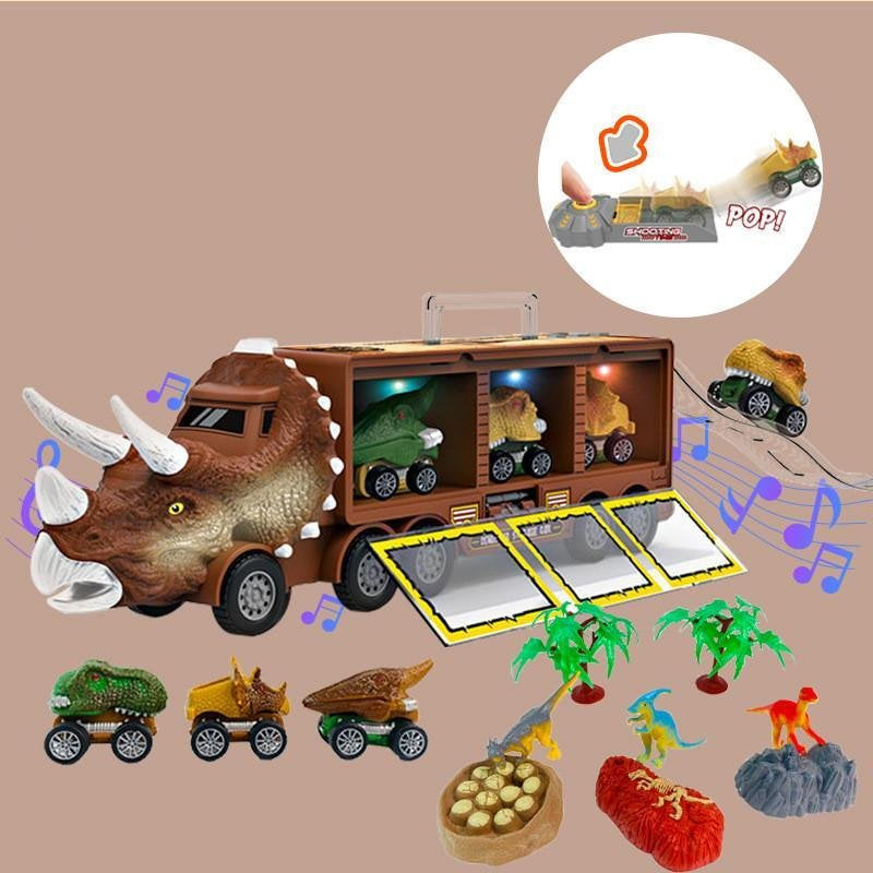 Dinosaur-transporter lastebil med musikk