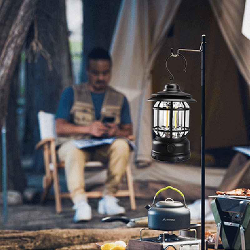 Bærbar retro campinglampe