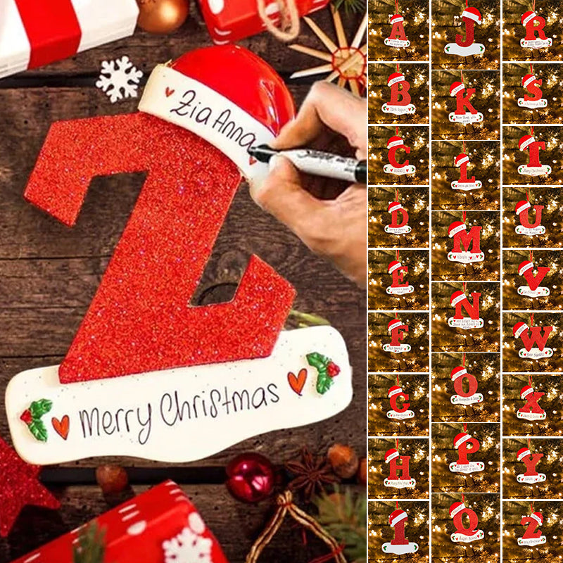 DIY Letters Christmas Hanging Ornaments