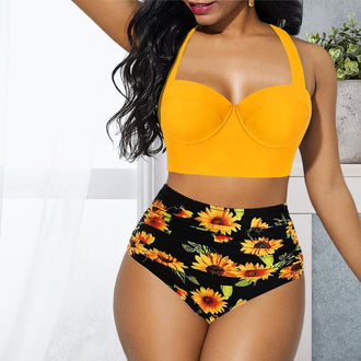 Bikinisett med blomstertrykk