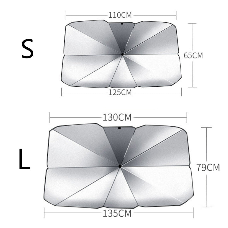 Kjøretøy frontrute parasoll