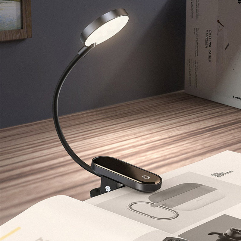Bærbar USB oppladbar LED-berøringslampe med klype