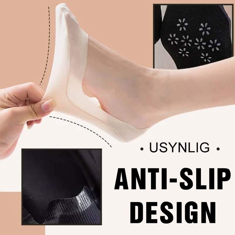 Usynlig Anti-Skli Is-Silke Sokker