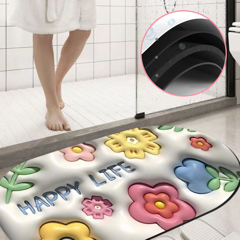 3D absorberende silikon gjørme gulvmatte på badet