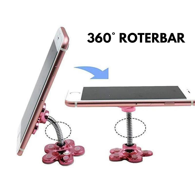 360 ° blomsterformet roterbar sugekopp-telefonholder