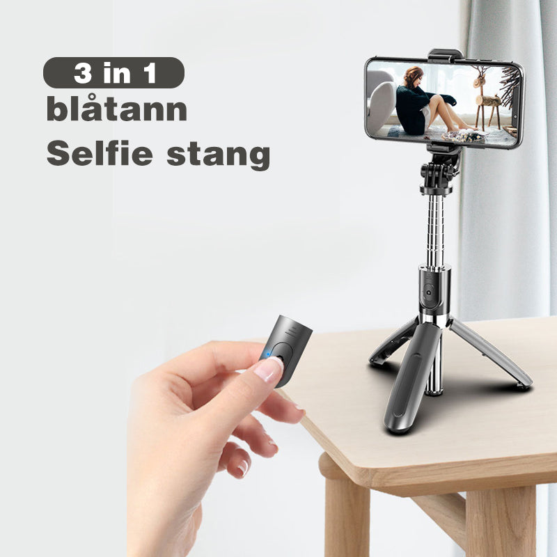 3 i 1 Bluetooth Selfiestang