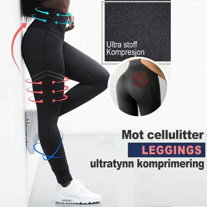 Anti-cellulitt kompresjons Leggings for kvinner