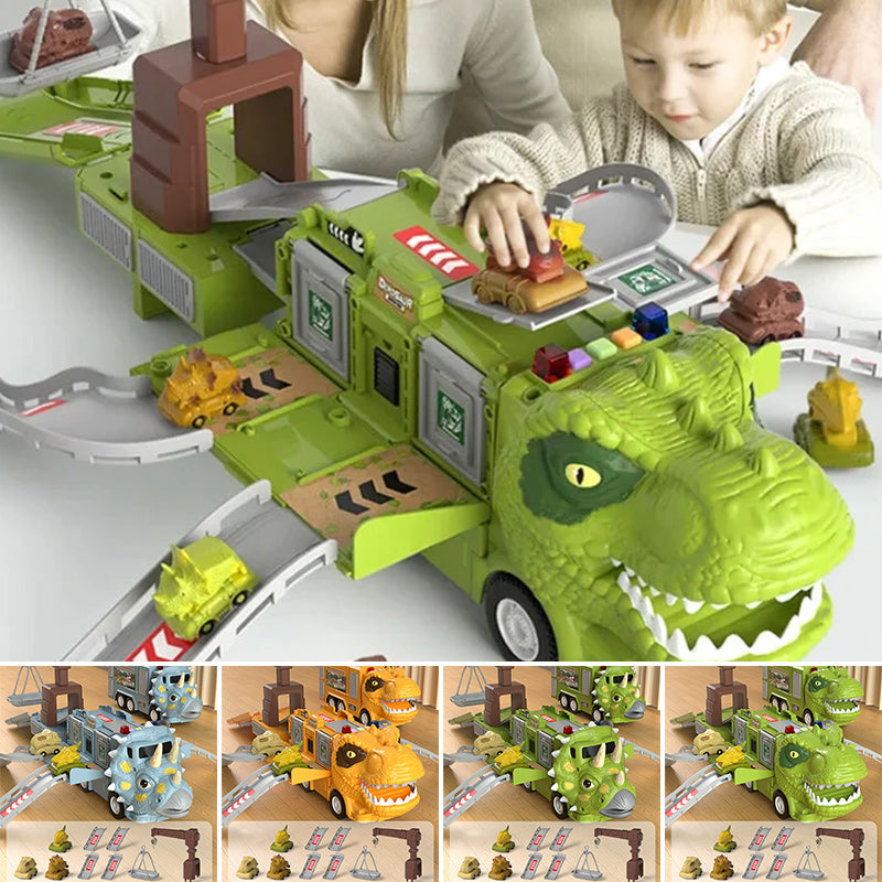 Nytt Dinosaur Transforming Engineering Truck Track Lekesett