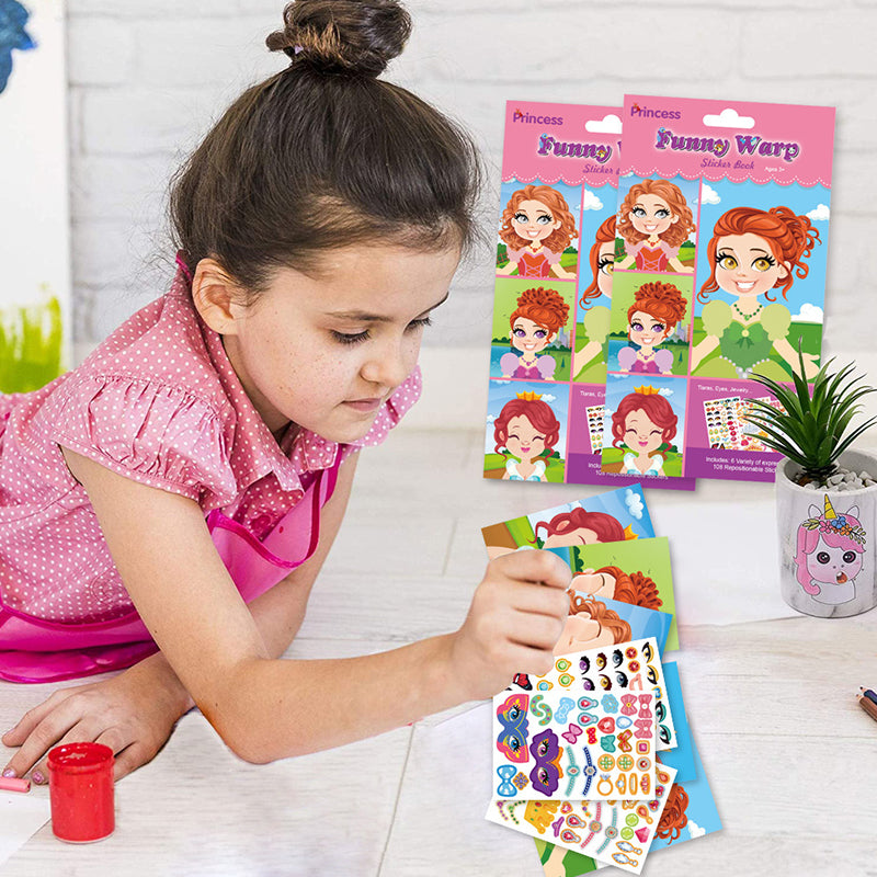 Småbarnsbok med klistremerker for gutter og jenter