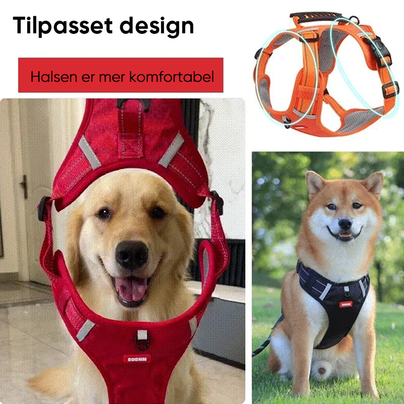 Reflekterende hundebryststropp