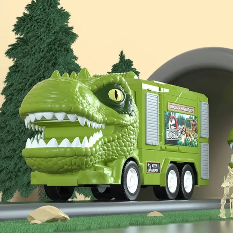 Nytt Dinosaur Transforming Engineering Truck Track Lekesett