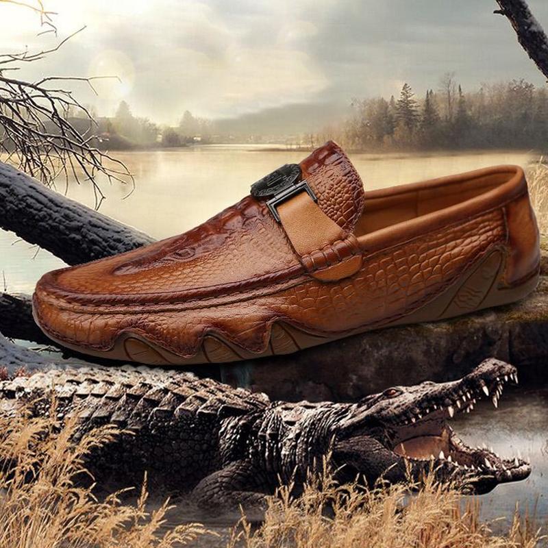 Beanie sko med krokodille mønster
