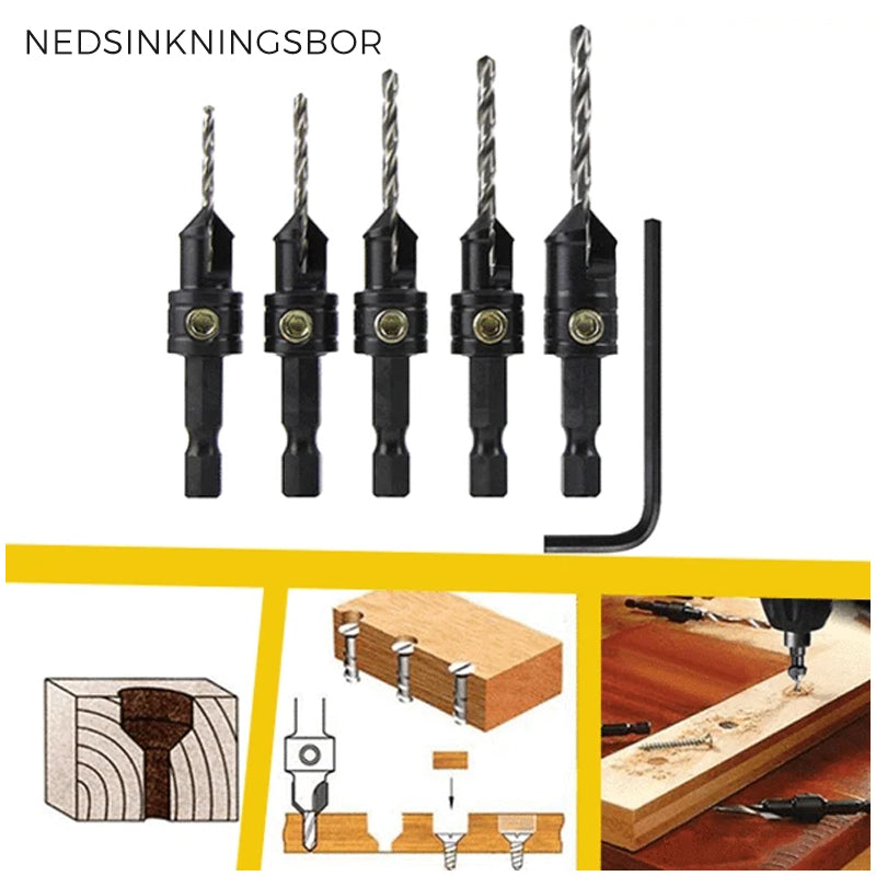 Premium HSS forsenkningsbor-sett
