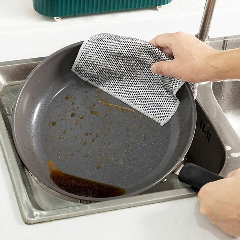Flerbruks metalltråd oppvaskklut for våt og tørr bruk