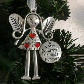 Vakre venner for alltid  - Angel Ornament Julegave