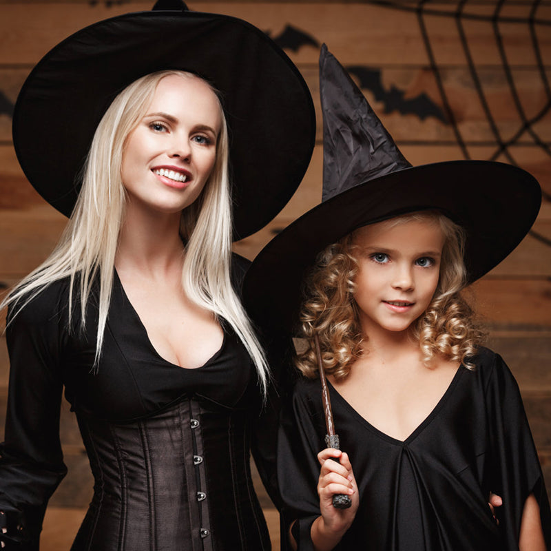 Kostymetilbehør til halloweenfesten - hengende heksehatt