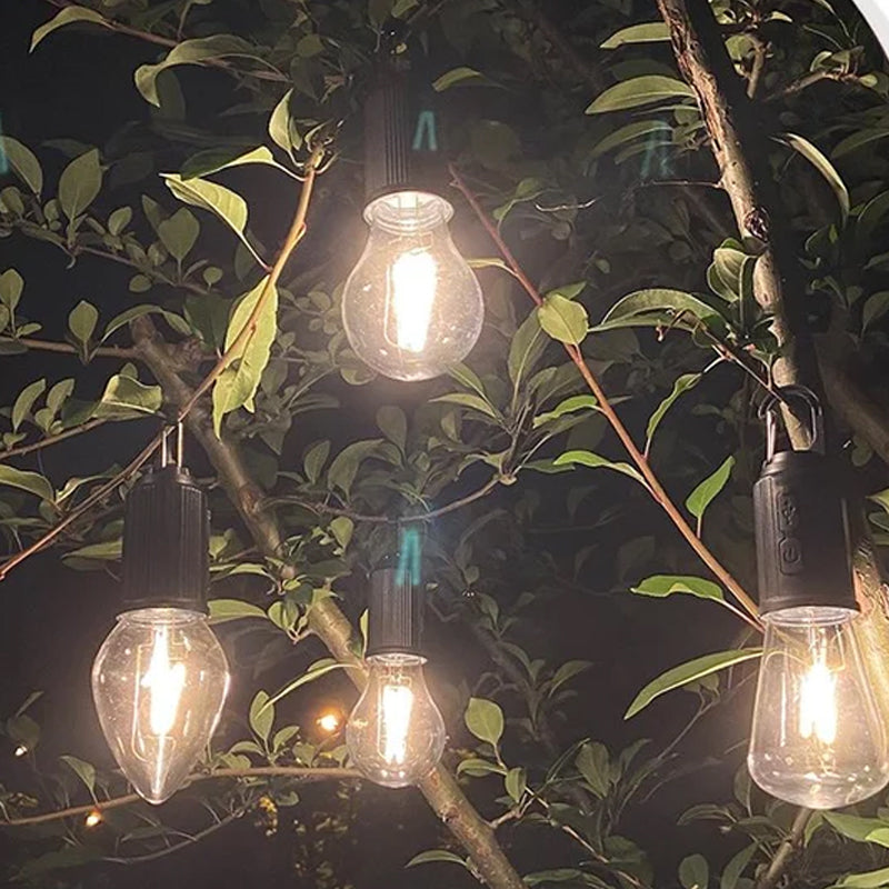 Ny utendørs campinglampe med Type-C-ladbar retro-lampe til oppheng