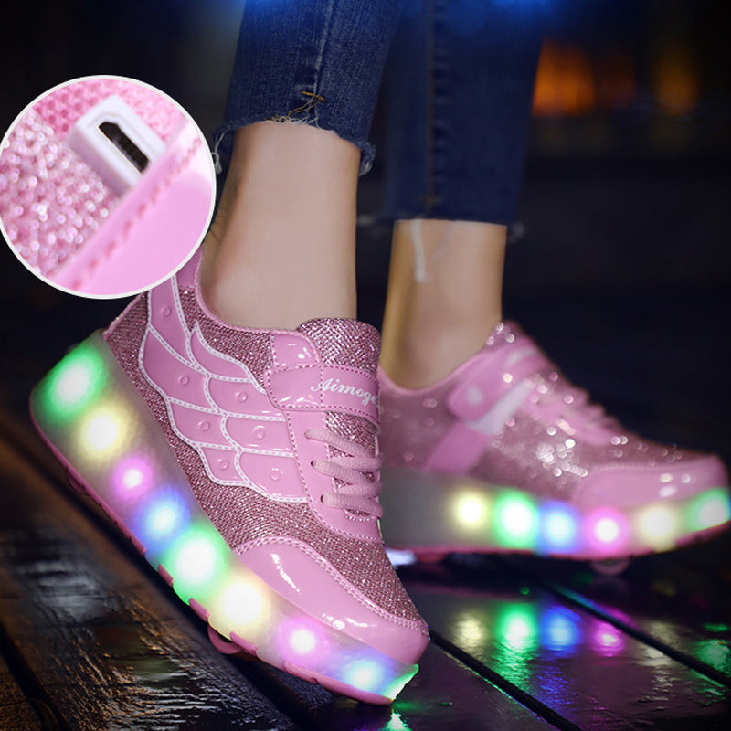 Two Wheels Lighted Roller Sneakers