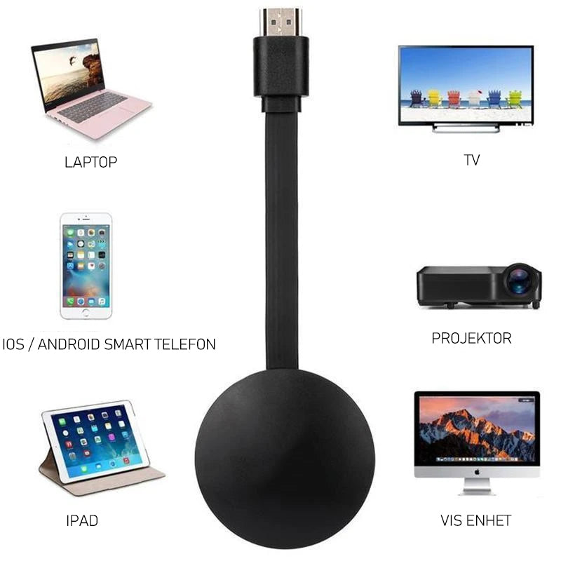 Bærbar trådløs HDMI-mottaker