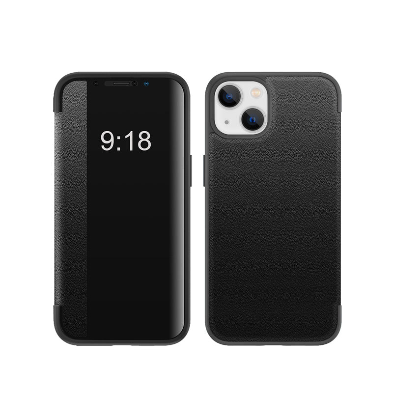 Business Series View Window Flip Folio Leather Case Cover