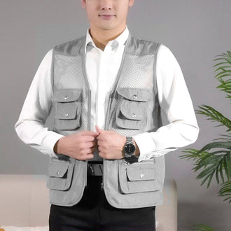 Sommer utendørs multi-lomme nettingvest